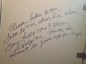 Found in a bathroom stall at Ala Moana Beach Park